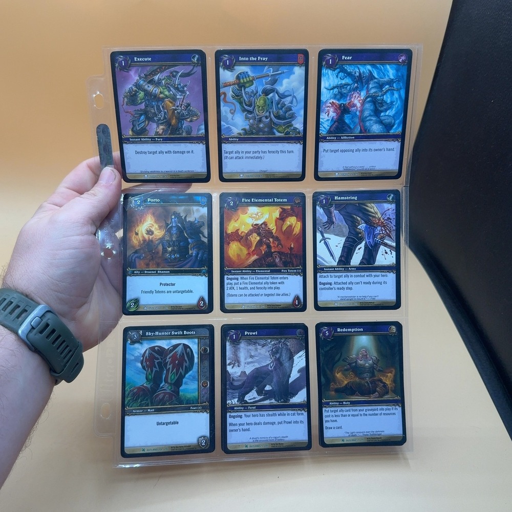 World of Warcraft TCG Outland Set 18-Card Lot Execute Porto Moira Darkheart More